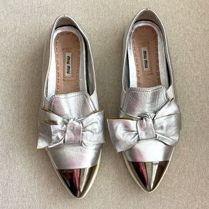 Miu Miu loafer metal cap toe